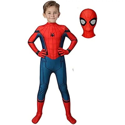 Kids SpiderMan Cosplay Costume Boys Tobey Maguire Outfit Jumpsuit Fancy Dress