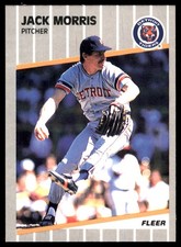 Jack Morris 1989 Fleer #139 Detroit Tigers MLB READ FREE SHIPPING AutographDen