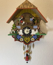 Alexander Taron ENGSTLER Germany Battery Operated Wood Wall Clock - Mini *Read