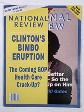 Rare Bill Gates Cover National Review Magazine January 24, 1994 + Clinton Bimbos