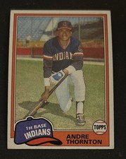 1981 Topps Andre Thornton Baseball Card #388 Indians 1B VG O/C