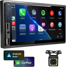 Double Din Car Stereo Compatible with Apple Carplay and Android Auto - 7Inch HD