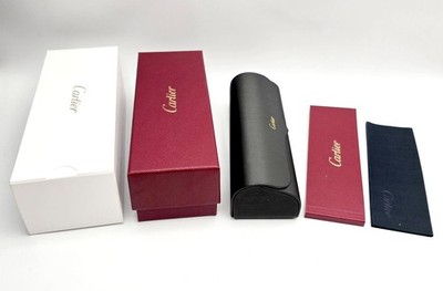Authentic Cartier Glasses Packaging Set Medium Box Case Cloth