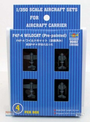 TRP06402 1:350 Trumpeter F4F-4 Wildcat (4 pcs) [Pre-Painted]