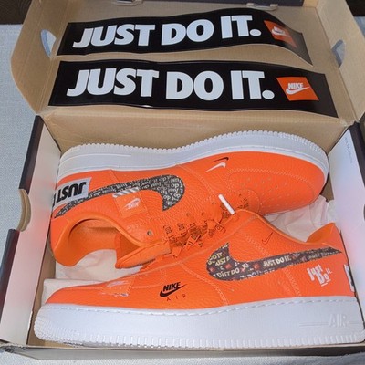 Nike Men s Air Force 1  07 PRM JDI Just Do It Total Orange AR7719-800