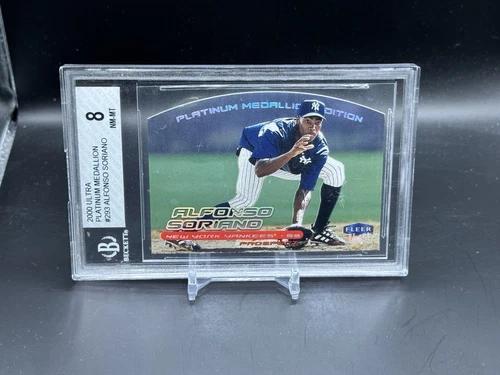 2000 Fleer Ultra Alfonso Soriano #293 Platinum Medallion Rookie /25 BGS 8