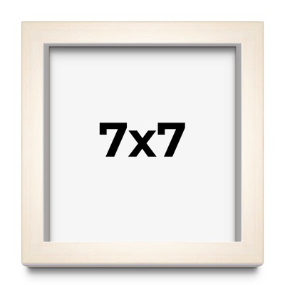 7x7 Frame White Wheat Solid Wood Picture Frame | Moulding Width 0.75 Inches | In