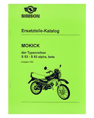 Simson Ersatzteilkatalog S53-S83 - alpha, beta - Ausgabe 1994