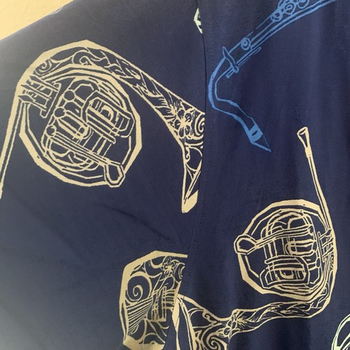 Camicia Tommy Bahama XL Camp Latin Fusion Deep Space Musica Blu - Foto 3 di 9