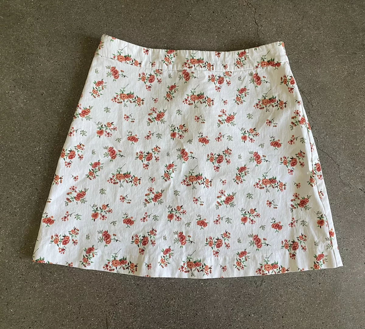 White mini skirt flowers cheap