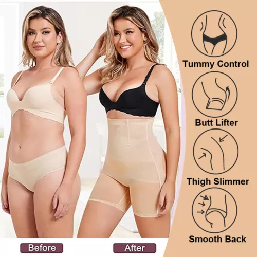 Women Slimming Body Shaper High Waist Pants Shorts Firm Tummy Control Shapewear - Picture 8 of 22