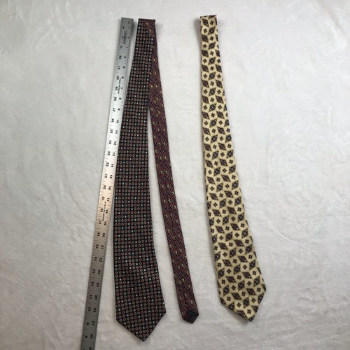 2 Vintage Tommy Hilfiger Vintage Ties Italian Silk 56” Long - Picture 5 of 9