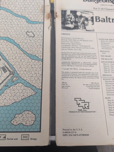 Advanced Dungeons & Dragons Baltron's Beacon Official Module AD&D TSR 9152 1985 - Picture 8 of 23