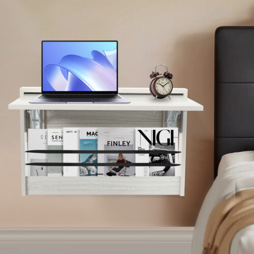 Folding Wall Table, Light Gray Fold Down Table Wall Mounted For Workbench, Home - Picture 19 of 20