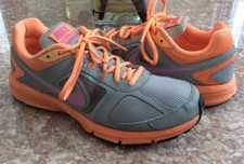 Nike Air Relentless 3 Women’s Grey Orange Running Shoes Size 8.5 #616596-800 EUC