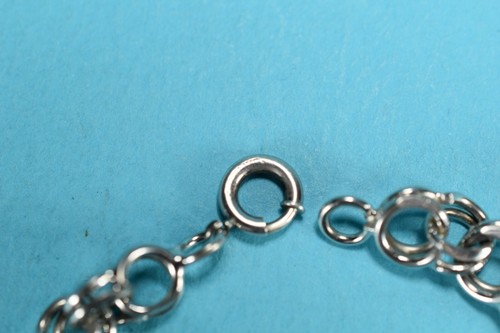 Vintage Sterling Silver Double Link Charm Bracelet --  2414 - Picture 3 of 4