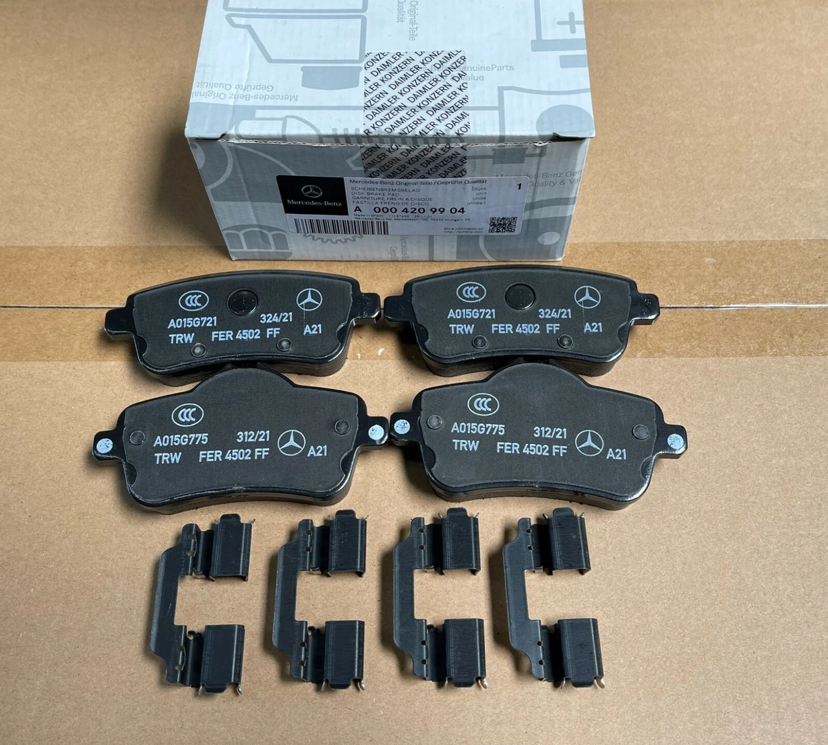 Mercedes Benz GLE Genuine Rear Brake Pad Set Pads w Sensor 2016