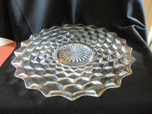 AMERICAN FOSTORIA 12" CRYSTAL PLATTER TRAY