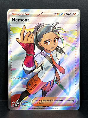 Nemona Full Art 229/091 SV: Paldean Fates Pokemon TCG - NM