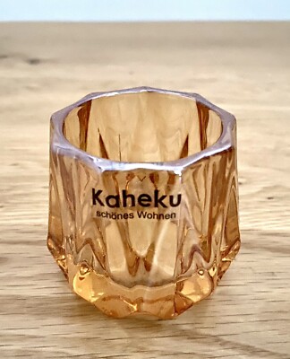 Kaheku chices Tischlicht HAVIS NEU Glas Amber 5,5 cm Hoch