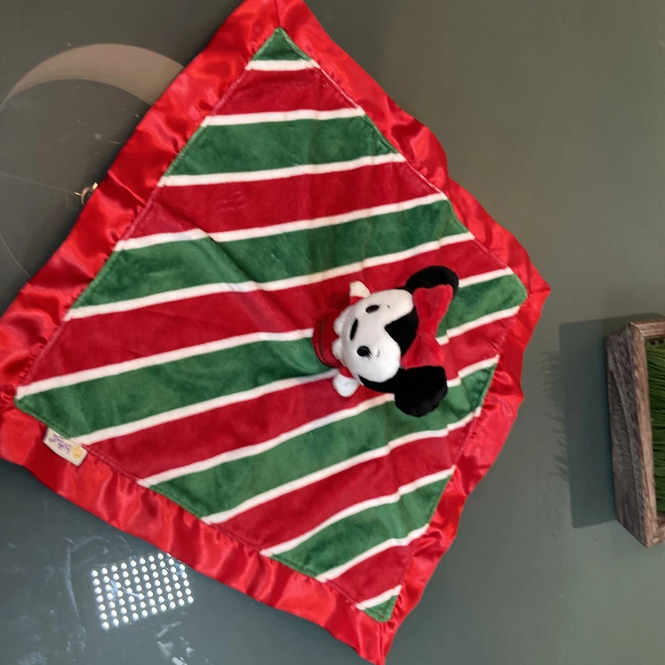 Disney Itty Bittys Minnie Mouse Plush Lovey Blanket Christmas Holiday 15 In Sq - Image 3 of 4