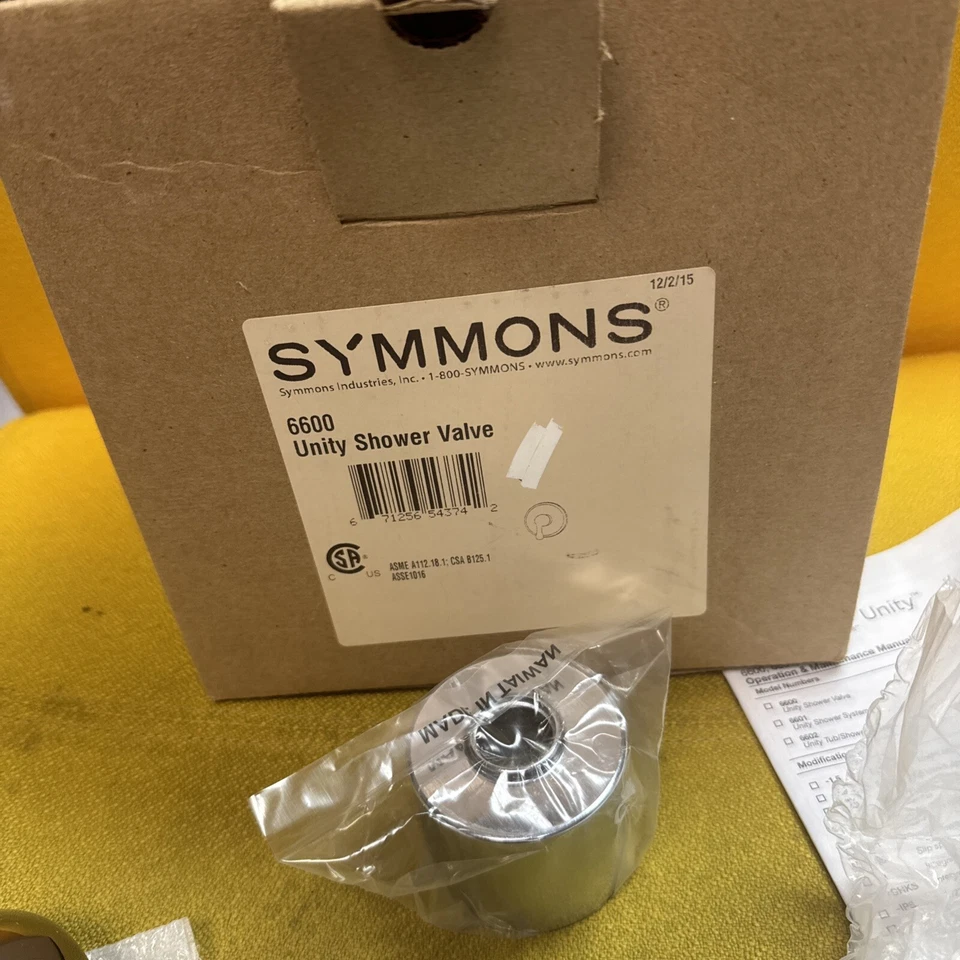 Válvula de ducha Symmons 6600-TRM-STN Unity recorte níquel satinado Foto 3 de 4