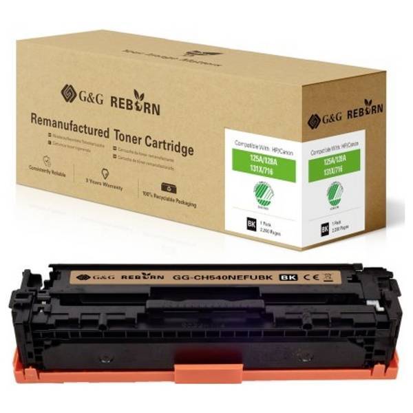 G&G 21201  Toner sostituisce HP, Canon 125A, 128A, 131X, 716K, 731K Compatibile