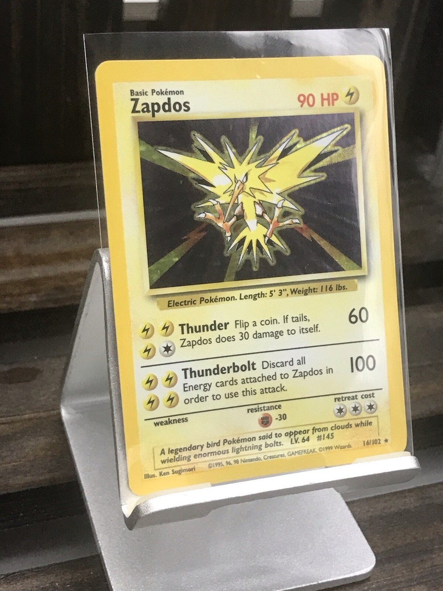 Pokemon Base Set Holo Zapdos 16/102 Holographic Pokemon TCG | eBay Pokemon Base Set Holo Zapdos 16/102 Holographic Pokemon TCG | eBay