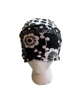 Hats for You Womens One Size Turban Beanie Surgical Chemo Cap BlackWhite Floral