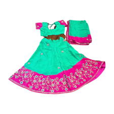 Green and Pink Lehenga Choli with Dupatta  Weddings  Festivals  Indian Outfit