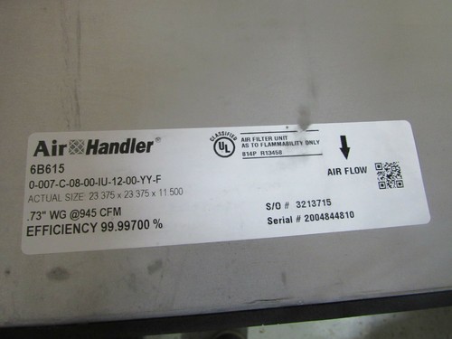 AIR HANDLER 6B615 HEPA Air Filter,24x24x12 (C) - Picture 6 of 7