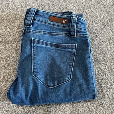 Wrangler Rock 47 Jeans Womens 27x33 Skinny Denim Blue Casual Cowboy Zip  Pants - Main Image