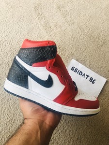 Nike Air Jordan 1 Satin Snake Black/White/Red UK 4.5/US 7 Womens Not Bred |  eBay