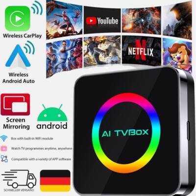 Android 13 CarPlay Smart Ai Box Wireless CarPlay Adapter For Netflix / YouTube