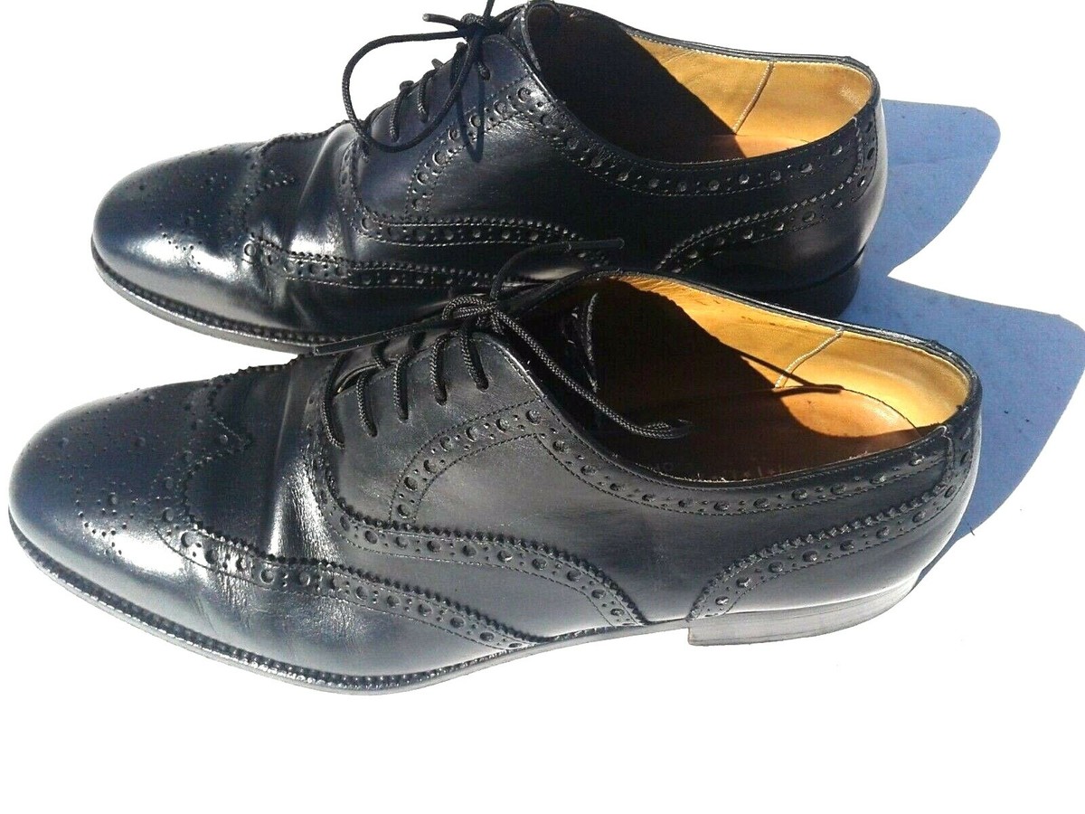CARDINALE MILANO via BELFIORE Black SZ 8.5 Brogue Wing Tip  display picture 2