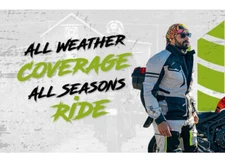 CORDURA Polyester HWK Air Vent Padded motorcycle jacket Light Gray/Black Large L