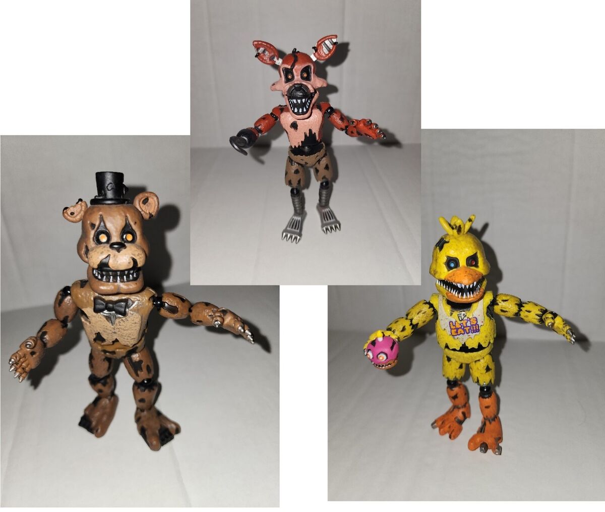 Five nights at Freddy's 4 Fnaf Funko action figure Nightmare Freddy, Chica,  Foxy