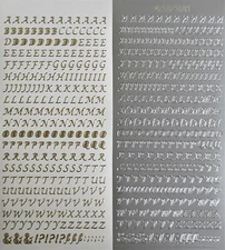 6mm UPPERCASE ALPHABET Elegant PEEL OFF STICKERS Capitals Type 2 Alphabets 