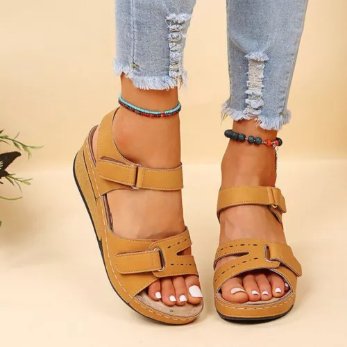Damen Plateau Keilabsatz Sandalen Wedges Sommerschuhe Sandaletten EU 35-42 - Bild 15 von 20