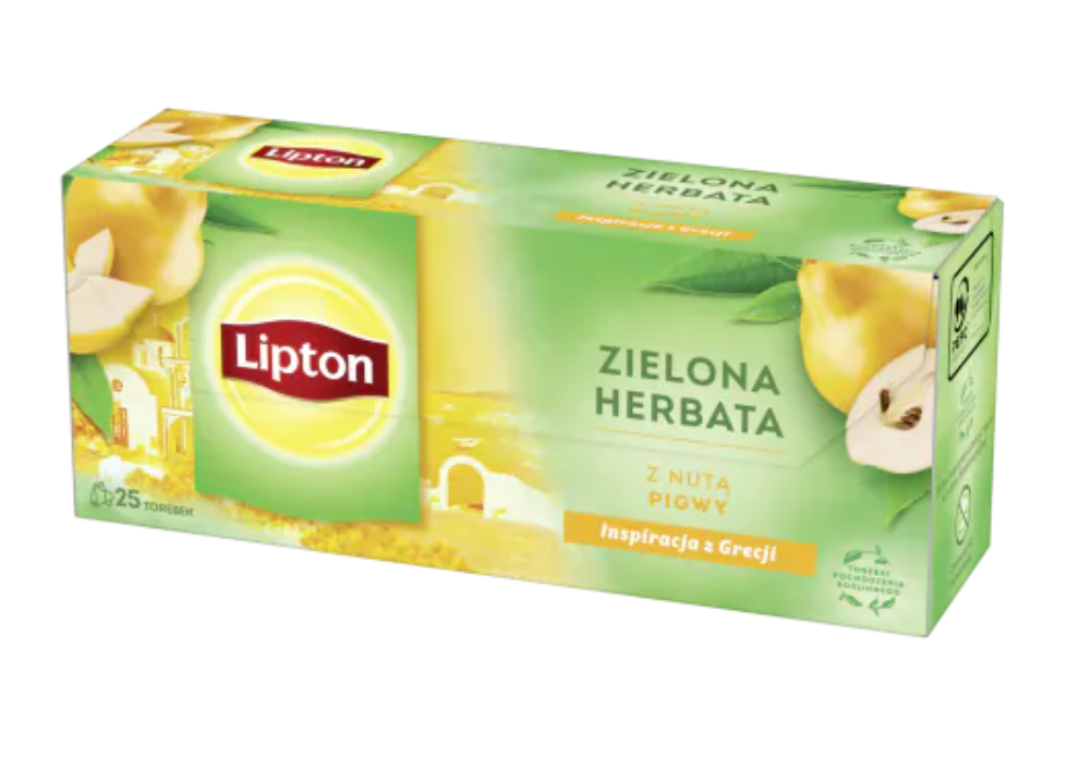 GREEN LIPTON HERBAL TEA - 25 TEA BAGS - HERBS OF THE WORLD - MINT