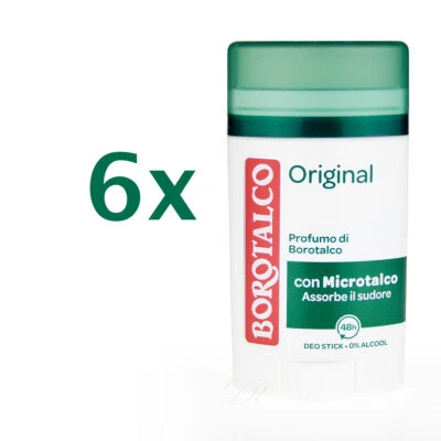 Borotalco Roberts deostick deo stick Original Fresh 6x 40ml Schutz im sixpack