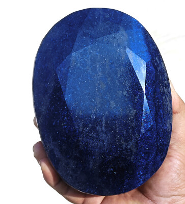 Natural Nigeria Blue Huge Sapphire Certified Museum Grade Gemstone