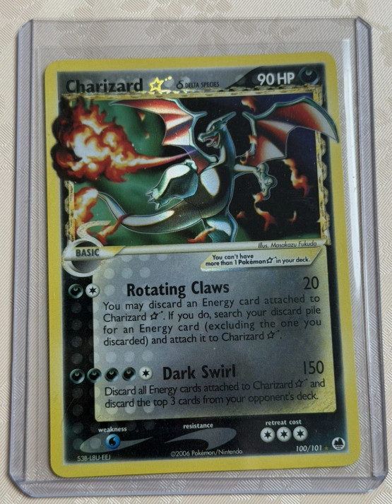 2006 POKEMON EX DRAGON FRONTIERS GOLD STAR 100/101 CHARIZARD-HOLO