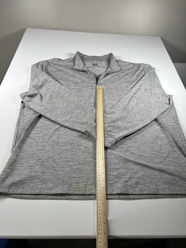 Pro Tour Golf Long Sleeve Shirt Men's Large Gray 1/4 Zip Mock Neck P9 - Afbeelding 8 van 10