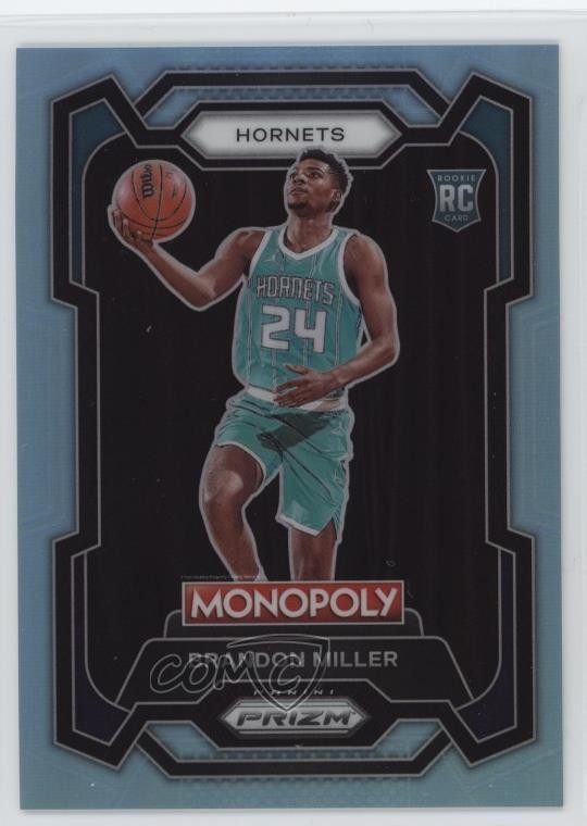 2023 Panini Prizm Monopoly Light Blue 98/199 Brandon Miller #15 Rookie RC 14cm