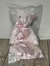 Bearington Baby Collection Pink Huggie Bear Snuggler Lovey Security Blanket Nunu