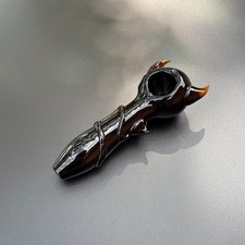 Pipa de vidrio demonio para fumar cuchara de mano pipa tabaco vidrio humo cuenco regalo