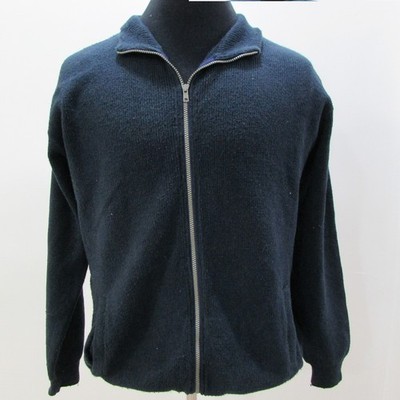 L.L.Bean Herren Baumwolle Reißverschluss Cardigan Rundhals Brustumfang 50/52 UK XL Sku 7038