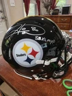 HINES WARD AUTHENIC SIGNED STEELERS FULL SIZE HELMET W INSCRIPTION BECKETT COA