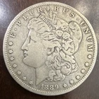 Morgan 1889 $1 Dollar US Coin Circulated Silver E PLURIBUS UNUM Uncertified